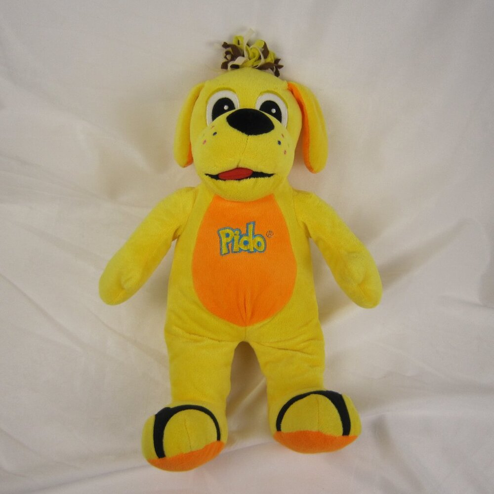 Pido Plush Raggs Yellow Dog Cartoon Character Yellow 18" - No Glasses